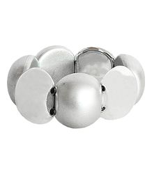 White Acrylic Stretch Bracelet 