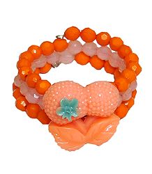 Saffron Beaded Adjustable Bracelet