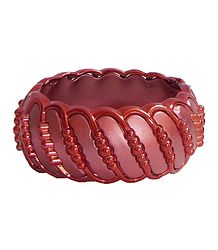 Red Acrylic Hinged Bracelet