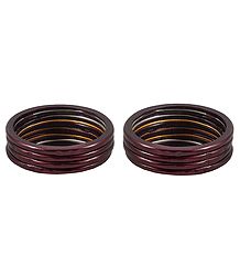 Set of 2 Dark Maroon Lac Churis