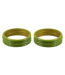 Set of 2 Olive Green Lac Churis