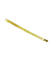 Gold Plated Metal Link Bracelet