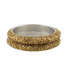 A Pair of Yellow Stone Studded Bangles