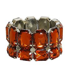 Stone Studded Stretchable Link Bracelet