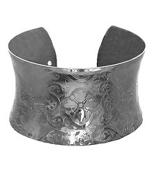 Carved Metal Cuff Bracelet