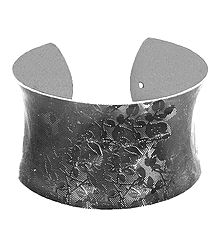 Black Carved Metal Cuff Bracelet
