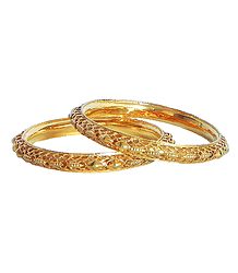 Gold Plated on Silver Bangles