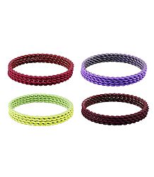 Set of 4 Metal Bangles