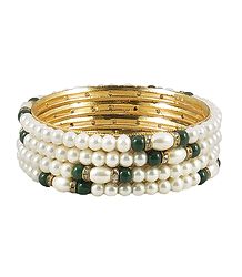 Faux Pearl Bead Bangles