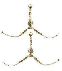 Pair of Kundan Ring Bracelet