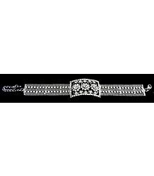 Faux Zirconia Studded Wide Tennis Bracelet