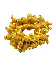 Yellow Beaded Stretch Bracelet