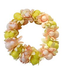Yellow with Pink Stretch Bracelet