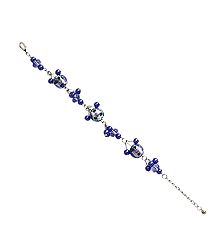 Charm Bracelet with Blue Beads