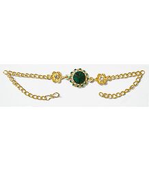 Green Stone Studded Tennis Bracelet