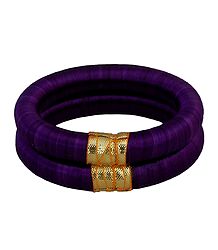 Pair of Purple Thread Bangles
