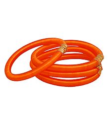 Set of 4 Black Thread Bangles