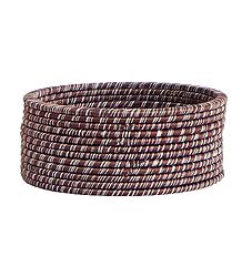 Brown with White Thread Bangles