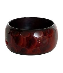 Rust and Black Lacquered wooden Bracelet