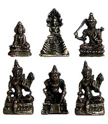Set of 6 Buddhist Deities