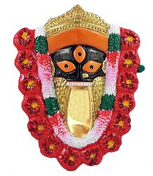 Face of Kalighat Kali - Wall Hanging