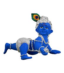Bal Gopal - Silver Plated Statue