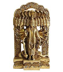 Universal Form of Lord Vishnu - Brass Statue