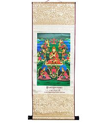 JE Tsongkapa with his Chief Disciples Gyaltsab Je and Khedrup Je - Wall Hanging
