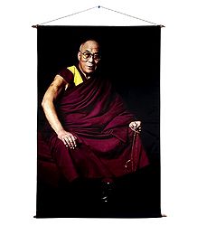 Dalai Lama - Screen Print on Cloth - Wall Hanging