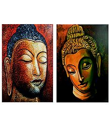 Face of Lord Buddha - Set of 2 Posters