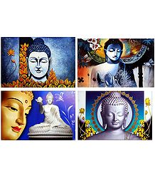 Gautam Buddha - Set of 4 Posters