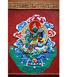 Green Tara in Dichen Choling Gompa - South Sikkim, India