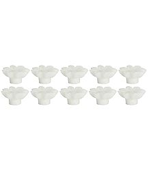 Set of Ten Jasmine Aroma Floating Wax Candles