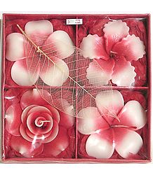 Four Different Design Flower Candles