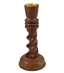 Wood Candle Stand