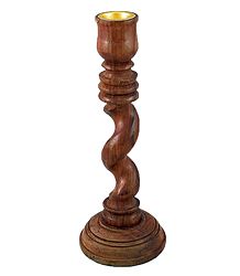 Wood Candle Stand
