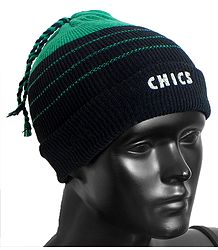 Cyan Green with Black Ladies Beanie Woolen Cap