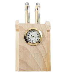 Table Clock with Pen Stand