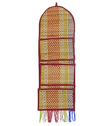 Grass Fibre Magazine and Paper Holder with 3 Pockets - Wall Hanging