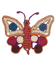 Multicolor Banana Fibre Butterfly - Wall Hanging