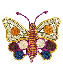 Multicolor Banana Fibre Butterfly - Wall Hanging
