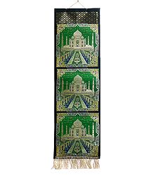 Brocade Silk Magazine Holder with 3 Pockets