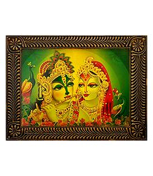 Radha Krishna - Divine Lovers - Deco Art Wall Hanging
