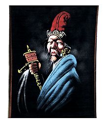 Old Man from Tibet - Painting on Cotton Cloth