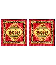 Set of 2 Printed Cotton Cushion Covers