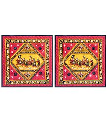 Set of 2 Printed Cotton Cushion Covers