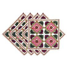 Set of 5 Katchi Embroidered Cushion Covers with Mirrowork