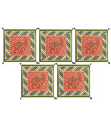 Set of 5 Camel Print Cushion Covers