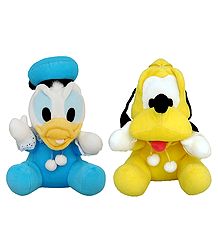 Donald Duck and Pluto - Set of 2 Stuffed Toys