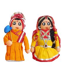 Gujrati Couple Doll - Set of of 2 Cloth Dolls